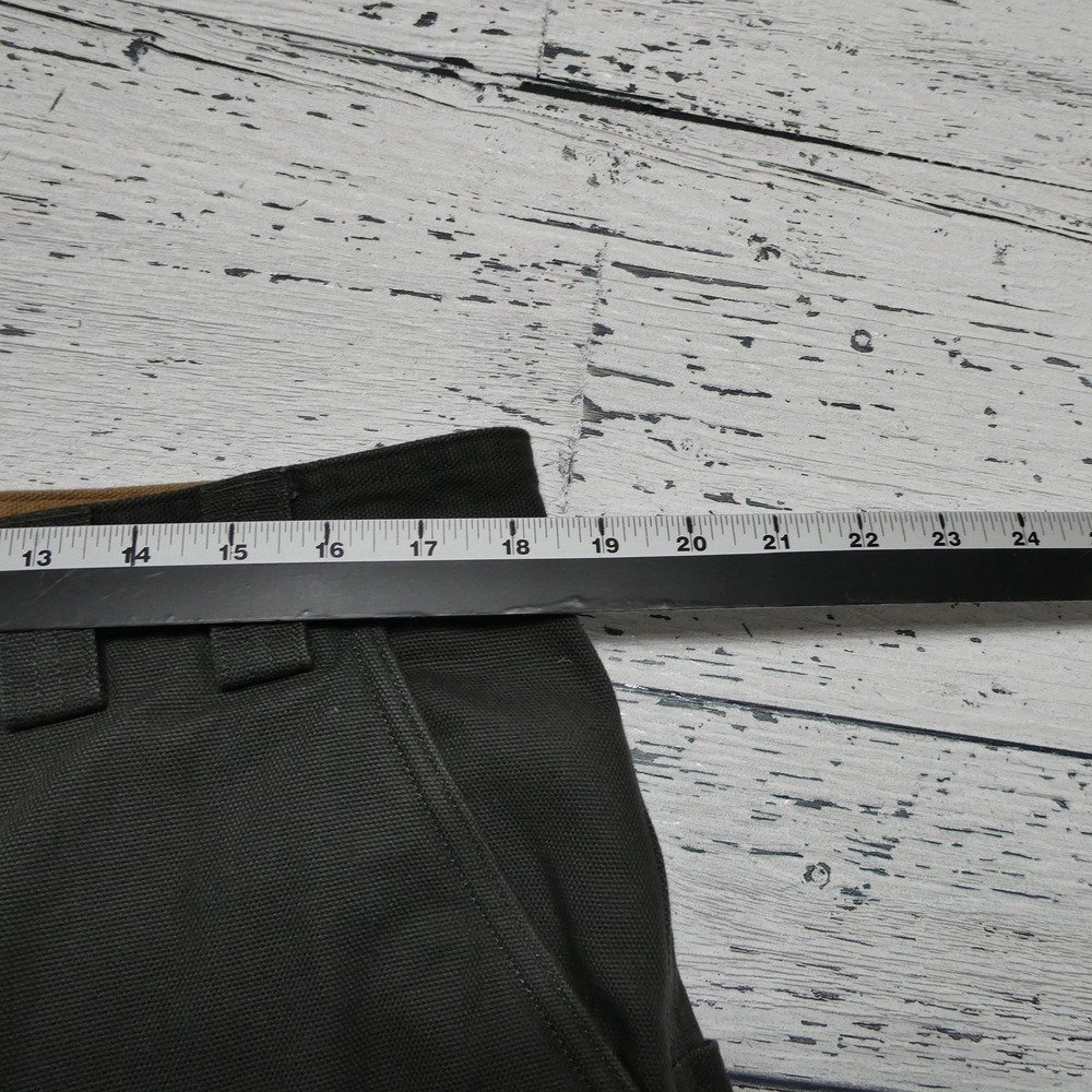 Duluth Trading Cargo Pants Mens 36x30 Green Canvas Fleece Lined Workwear Winter - Picture 7 of 8